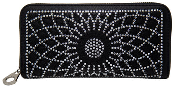 Rhinestone Pattern Accordion Fashion Wallet